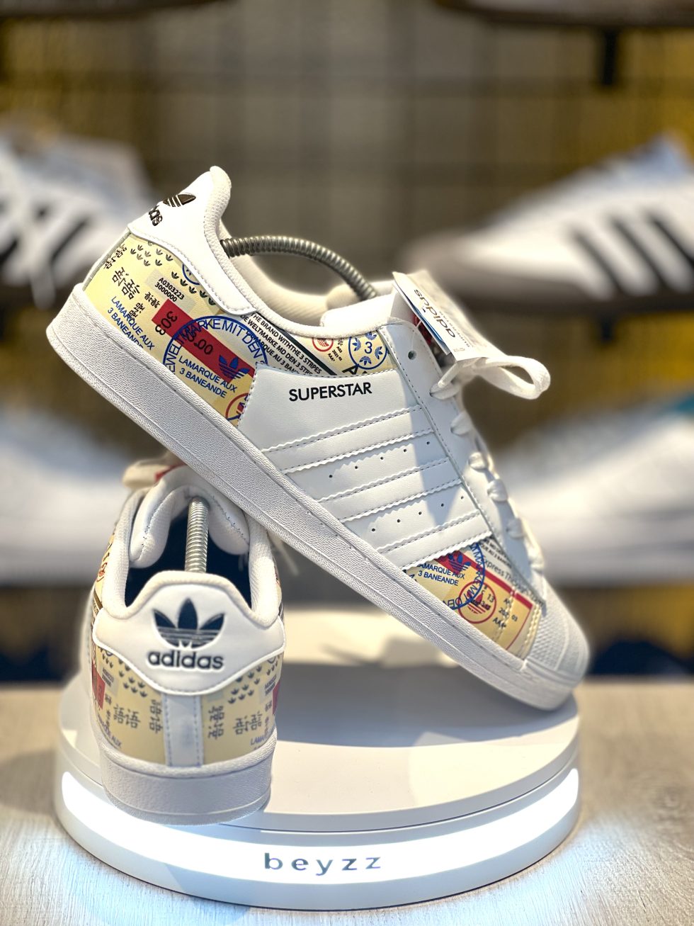 İthal Adidas Superstar White Pattern Ayakkabı